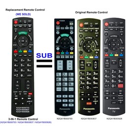 Beyution N2QAYB000703,N2QAYB000837,N2QAYB000926 Replaced Remote Control Fit for Panasonic TV TC-L47WT50 TC-L55WT50 TC-L55DT50 TC-P50ST50 TC-P55ST50 TC-P60ST50 TC-P60GT50 TC-P65GT50