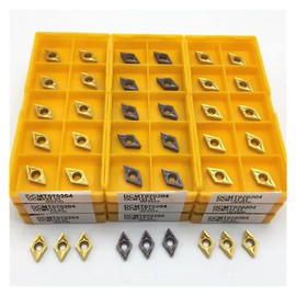 Hardware Milling Cutter DCMT070204 VP15TF / UE6020 / US735 Internal Turning Tool Metal Lathe Tool Cutting Tool DCMT 070204 Turning Insert (Angle : DCMT070204 VP15TF, Shank Diameter : 10PCS(1box))