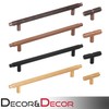 Decoranddecor Aurelia - Round Knurled Cupboard Handles | T-Bar Cabinet