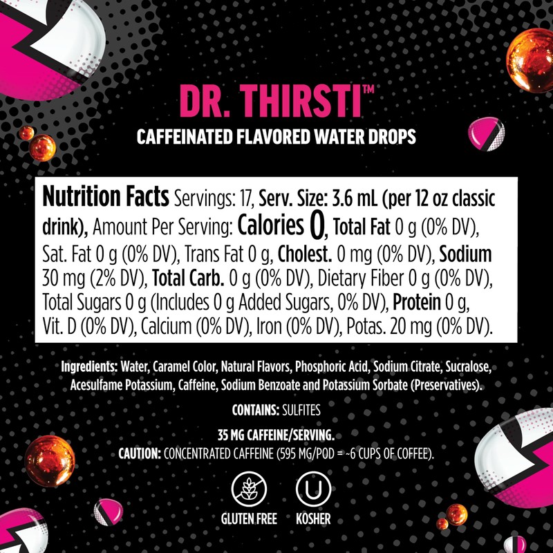 Ninja Thirsti Flavored Water Drops, ZERO SODA Variety Pack, Classic
