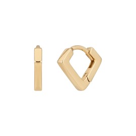 Gold&Deer 14K Goldfield Square One-Touch Earrings White Gold / 골드앤디어 14K 골드필드 스퀘어 원터치 귀걸이 화이트골드