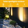 SOTTLOT Solar Landscape Lights Outdoor, 3000K Dimmable Solar Pathway Lights,