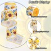Generic AnyDesign Sunflower Dot Wired Edge Ribbon Yellow White Craft