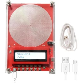 7.83Hz Frequency Generator for Healing, 0.1HZ-100000Hz Adjustable Schumann Wave Resonance Generator, Sine Signals Frequency Healing Device USB Powered Sound Frequency Machine (Red)