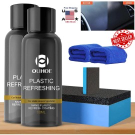 Unbranded 2 Sets Auto Plastic Parts Refurbish Agent Car Exterior Restorer 100ML w/ Tool US