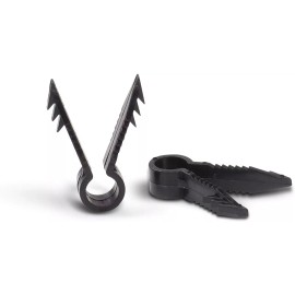 THE CIMPLE CO Push In Clips - Quality Plastic Cable Clips Stucco Tools - Pack of 10 - Black