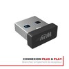 APM Office-Maus, kabellos, 2,4 GHz, leise, USB-Empfänger, DPI verstellbar 800/1200/1600,