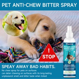 Woyamay No Chew Spray for Dogs 200ML, Bitter Apple Spray for Dogs Stop Chewing Licking of Furniture, Shoes, Bandages, Dog Training & Behavior Aids Spray, Indoor & Outdoor Use, No Alcohol & Trace