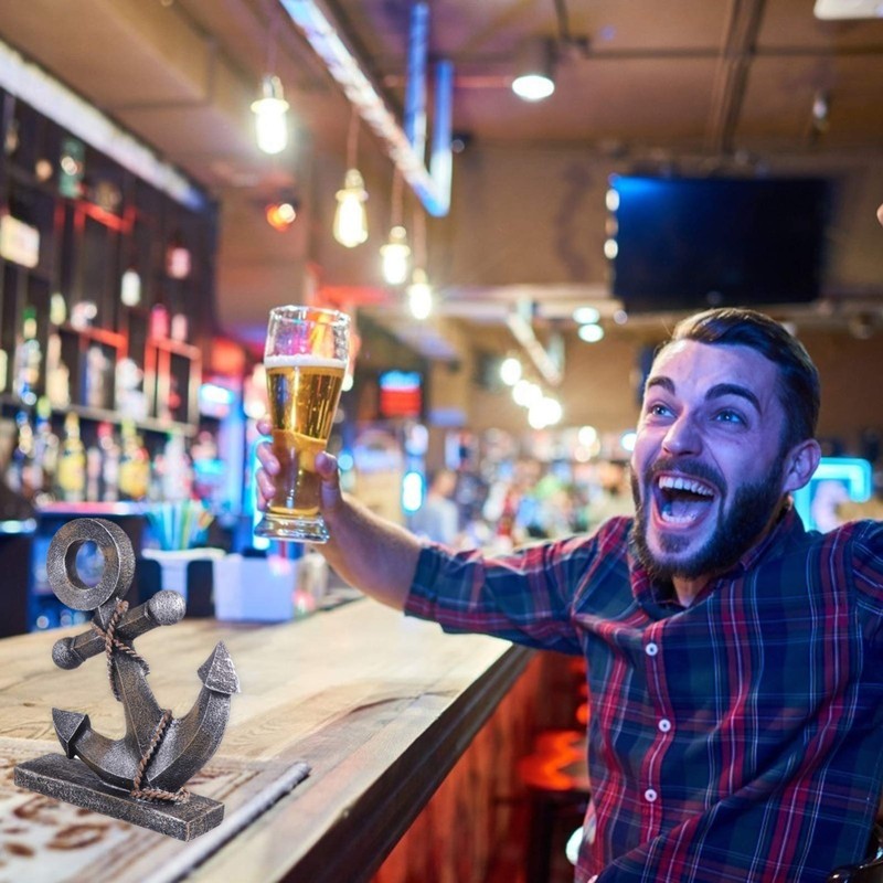 jojofuny Nautical Decor Resin Boat Anchor Model Mediterranean Style Nautical