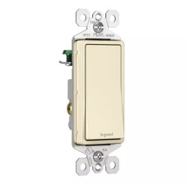 Legrand radiant decorator 15-amp Single pole Light almond Rocker Light switch - 1