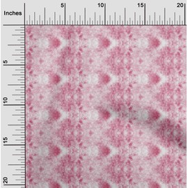 oneOone Cotton Poplin Twill Pink Fabric Tie Dye Craft Projects Decor Fabric Printed by The Meter 56 Inch Wide