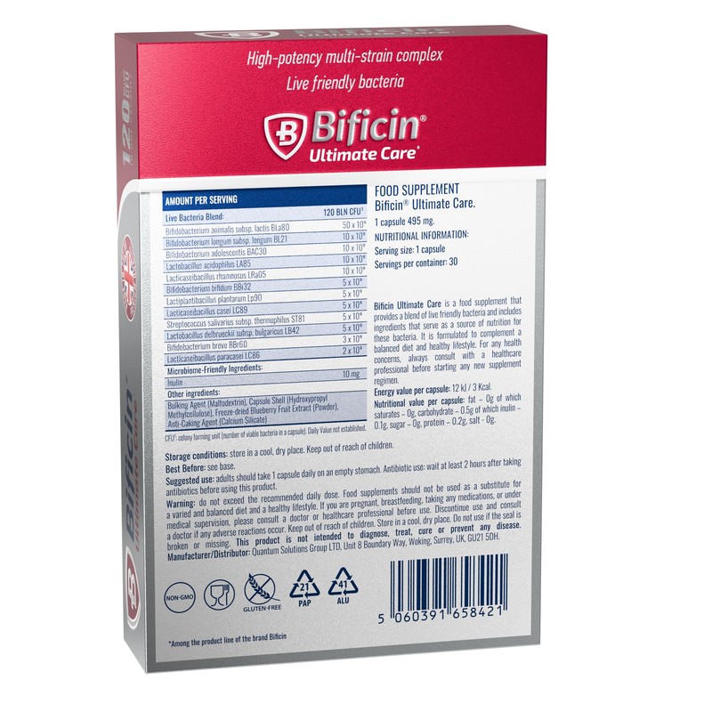 Bificin Ultimate Care – High Potency Probiotics and Prebiotics Complex