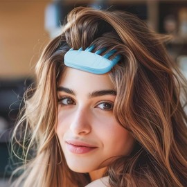 Pack of 2 Hair Clips for Styling, Hair Bangs Clip, Volume Hair Clips for Fluffy Bangs, Volume Clip for Hairline, Hair Root Lifting Clips for Men and Women (Blue)