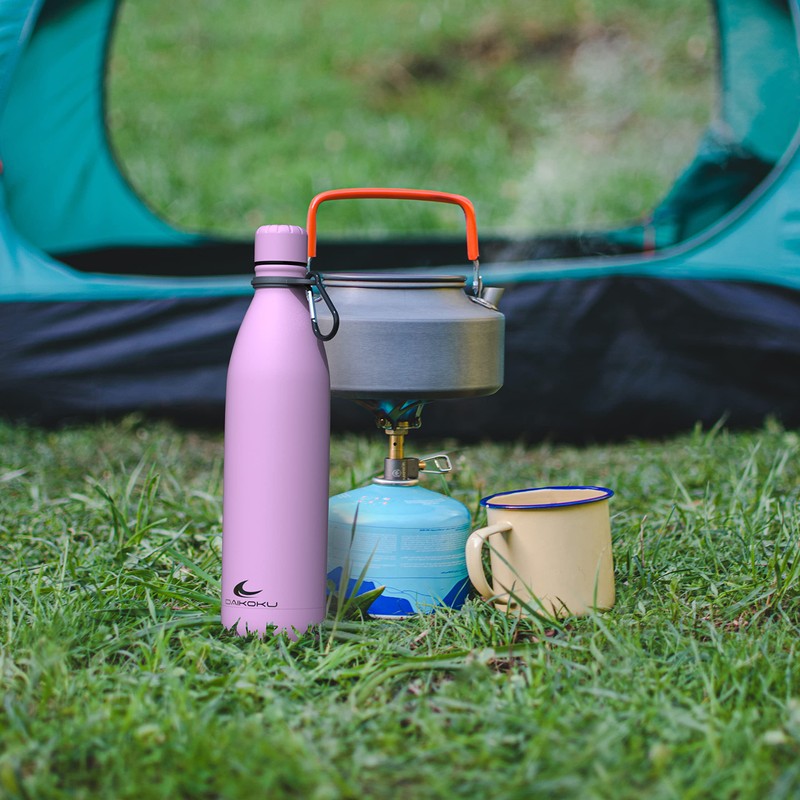 Daikoku Stainless Steel Bottle + Adjustable Strap + Carabiner, BPA