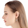 Austrian Crystal Cube Drop Earrings for Women Leverback Dangle Earrings