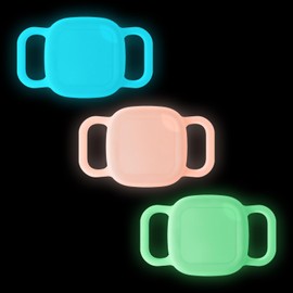 Geiomoo Silicone Case for Tile Mate (2024), Tile Mate (2022), Tile Mate (2020) Tracker, Finder Tag Protective Cover for Pet Collar (Luminous Green+Pink+Blue)