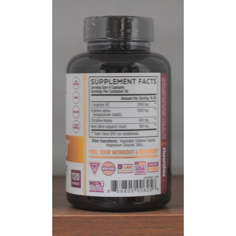 Zhou N.O. Pro with Beet Root Premium Nitric Oxide Support