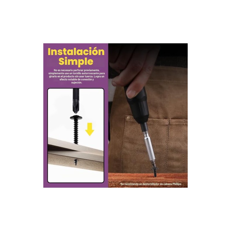 Swpeet - Juego de Tornillos de Madera con Cabeza de