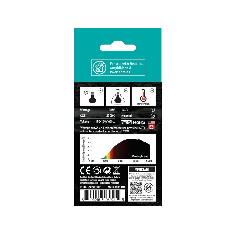 Arcadia Golden Sun Basking Spot Lamp-100 Watt