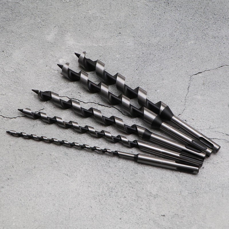 5PCS Woodworking Auger Bit Set 230mm SDS plus 6 10