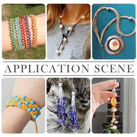 Cheriswelry 44.62 Yards Round Waxed Cotton Cords 1mm Thread Beading String Ginger Macrame Friendship Bracelet Cord with Spool for DIY Braided Knitting Sewing