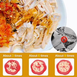 Beectfwerf Chicken Shredder Tool Twist, Meat Shredder Tool Twist with Anti-Slip Strips, Suitable for Shredded Chicken, Pork, Beef (Small)