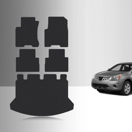 TOUGHPRO Full Set Floor + Cargo Mats Accessories Set for Nissan Rogue All Weather Heavy Duty (Made in USA) Black Rubber 2008 2009 2010 2011 2012 2013