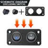 SDAQGE Switch Panel, Round 12 Volt Marine Switch Panel Aluminum