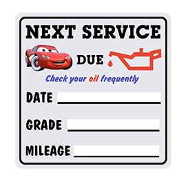 OilÂ Change Service Reminder Window Stickers 1.75x1.75 inch Auto Maintenance Service Due Reminder Stickers 500 Labels on a RollÂ 