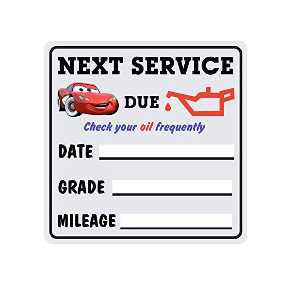OilÂ Change Service Reminder Window Stickers 1.75x1.75 inch Auto Maintenance Service