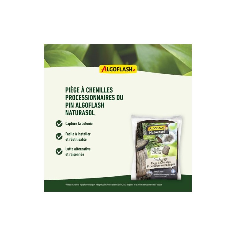ALGOFLASH NATURASOL Refill Pack Caterpillar Trap Pine Process Tran