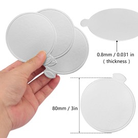 IHDYPPEW 600 PCS 3 inch Mini Round Cake Boards, Premium Round Silvery Mousse Cake Boards, Silver Cakes Bases & Dessert Displays, Perfect for Parties and Special Occasions