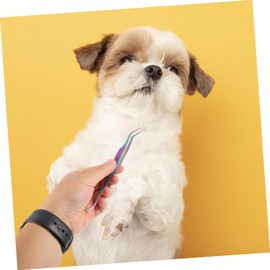 Hohopeti Stainless Steel Pet Removal Tweezer Practical Tool for Cats Dogs Safe Design for Easy Grooming Lightweight Efficient Includes Bag for Storage