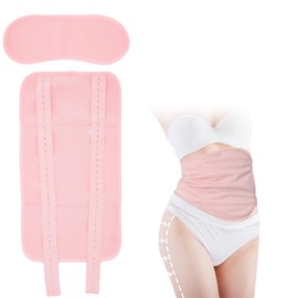 Miioto Castor Oil Pack Wrap, Reusable Organic Castor Oil Pack, Castor Oil Pack Wrap Kit (Bump + Neck), Made of Velvety Cotton, Adjustable Elastic Straps, Pink