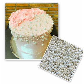 APA17. PERLAS COMESTIBLES. Grageas de dulce para repostería. PERLAS NACARADAS MIX BEIGE (2, 4, 6 y 9 mm) 300g de grageas comestibles para decoración de pastel. SWEET CANDY COLORS