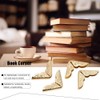 50Pcs C086 Brass Scrapbooking Photo Mounting Corners, Book Albums Menus