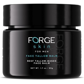 FORGE SKIN® Wrinkle Defense Beef Tallow Balm for Men [TALLOW-BASED] Moisturizer for Face Hydration - Hydrating Anti Aging Skin Cream - Natural Facial Skincare Lotion with Essential Oils (1.7 OZ)