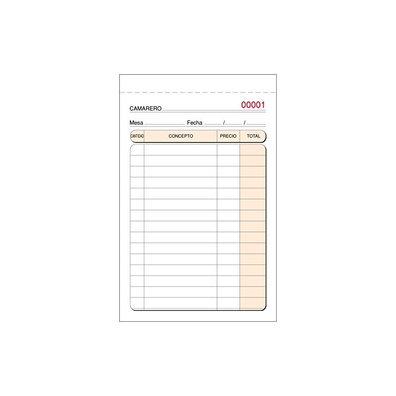 Praxton Duplicate Waiters Books 8.5 x 13.5 cm Pack of