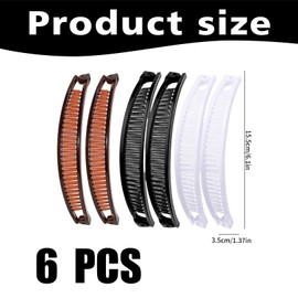 6 Stück Banana Clip Dickes Haar,Bananenspange Haare,Bananen Haarspange,Hair Clips,Vintage Fischschwanz,Haarklammer Damen,Haarclips Mädchen,Banane Haarspangen Frauen für Pferdeschwanz,Hochsteckfrisuren