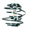 Modern Designer Dark Forest Green Gloss Metal Double Ribbon Spiral