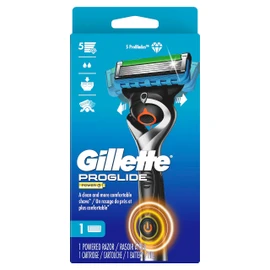 Gillette ProGlide Power Razor for Men, 1 Gillette Power Razor Handle + 1 Blade Refill