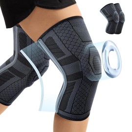 Rodillera Deportiva Ortopédica Unisex con Estabilizador Lateral y Almohadillas de Gel Rotulianas para Una Mayor Sujeción Rodilleras para Protección,Alivio,Deporte (Large)