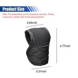 UHANBUT Car Gear Shift Knob Cover, Leather Stick Shifter Protector Sleeve, Breathable Car Gear Shift Cover, Universal Auto Decoration Accessory Fits Most Manual Automatic Vehicles (Black)