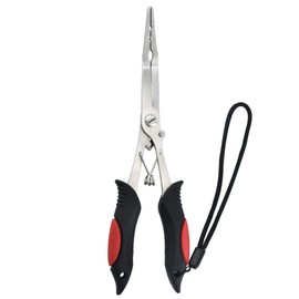 Stainless Steel Fishing Pliers Tool 8 Inch Fishing Multifunction Luya Pliers Hook Remover with Rope and Sheath Red