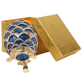 Easter Egg Trinket Box Enameled Easter Egg Jewelry Box Organizer Home Decoration