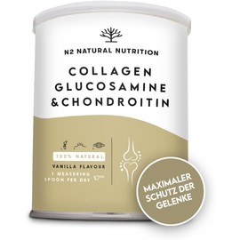 Collagen Hydrolysate Powder with Hyaluronic Acid, Glucosamine, Vitamin C, Magnesium, and Silicon | Powerful Cartilage and Joint Support | Strengthens Joints, Bones, and Skin | EU N2 Natural Nutrition | Premium Collagen Powder for Mobility and Vitality