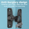 GIONAR Black gate Lock, Sliding Door Lock - 90/180 Degree