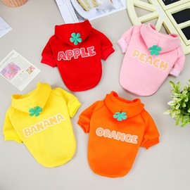 New Autumn/Winter Pet Apparel: Cozy Sweaters for Dogs and Cats 22 XL/22 Casual Fruit Sweater - Orange