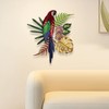 B Baosity 2D Iron Parrot Wall Decor Bird Wall Sculpture