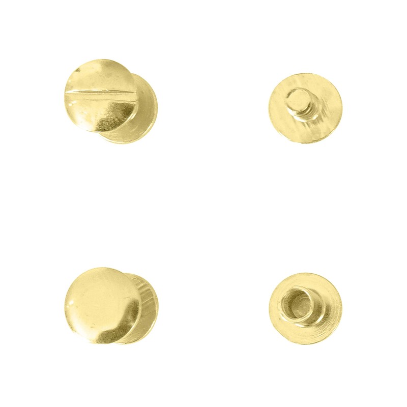 25 x 7mm Book Binding Screws & Posts - Brass-Coloured
